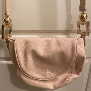 Chloè pink leather crossbody purse